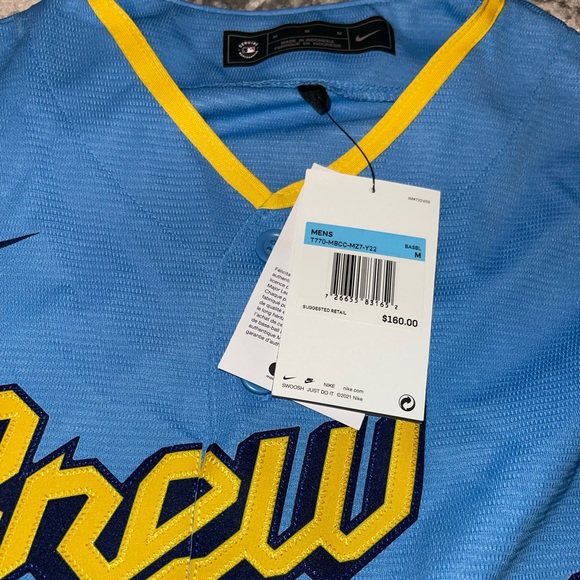 MLB Milwaukee Brewers- Brew Crew City Connect Jersey • Size Medium - Picture 3 of 10